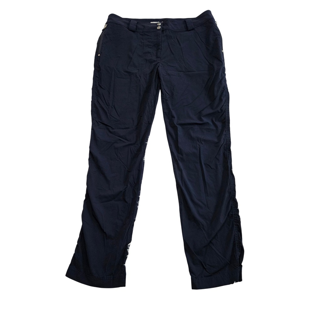 Anatomie Women Susan Skinny Ankle Pant Navy Blue Ankle‎ Zip Lightweight Sz XL